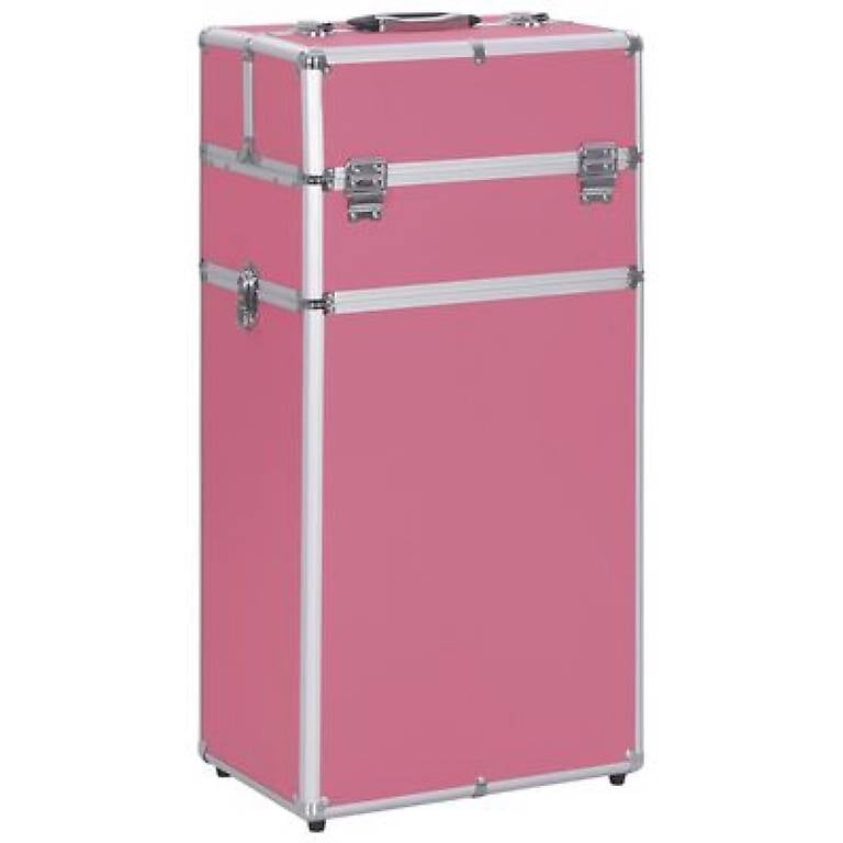 Kosmetikkoffer Aluminium Rosa -93737