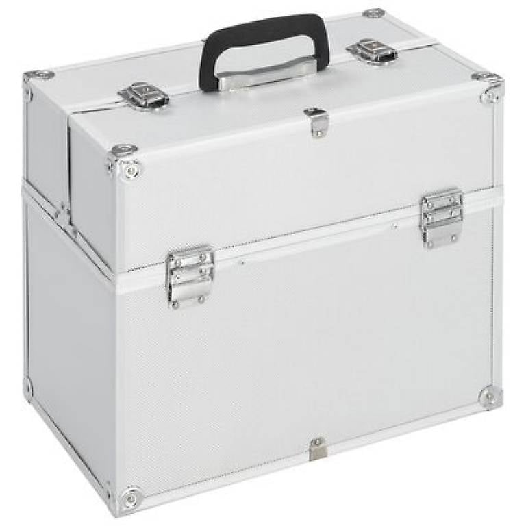 Kosmetikkoffer 38x23x34 cm Silbern Aluminium 283647