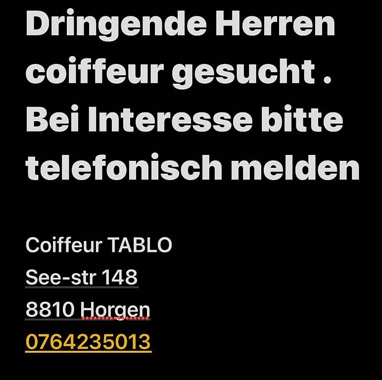Herren Coiffeur gesucht Herren Coiffeur gesucht